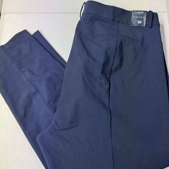 J crew Navy Blue Ruby Pants size 22 women’s NWT - Picture 1 of 5